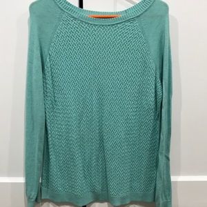 Blue/mint sweater.
